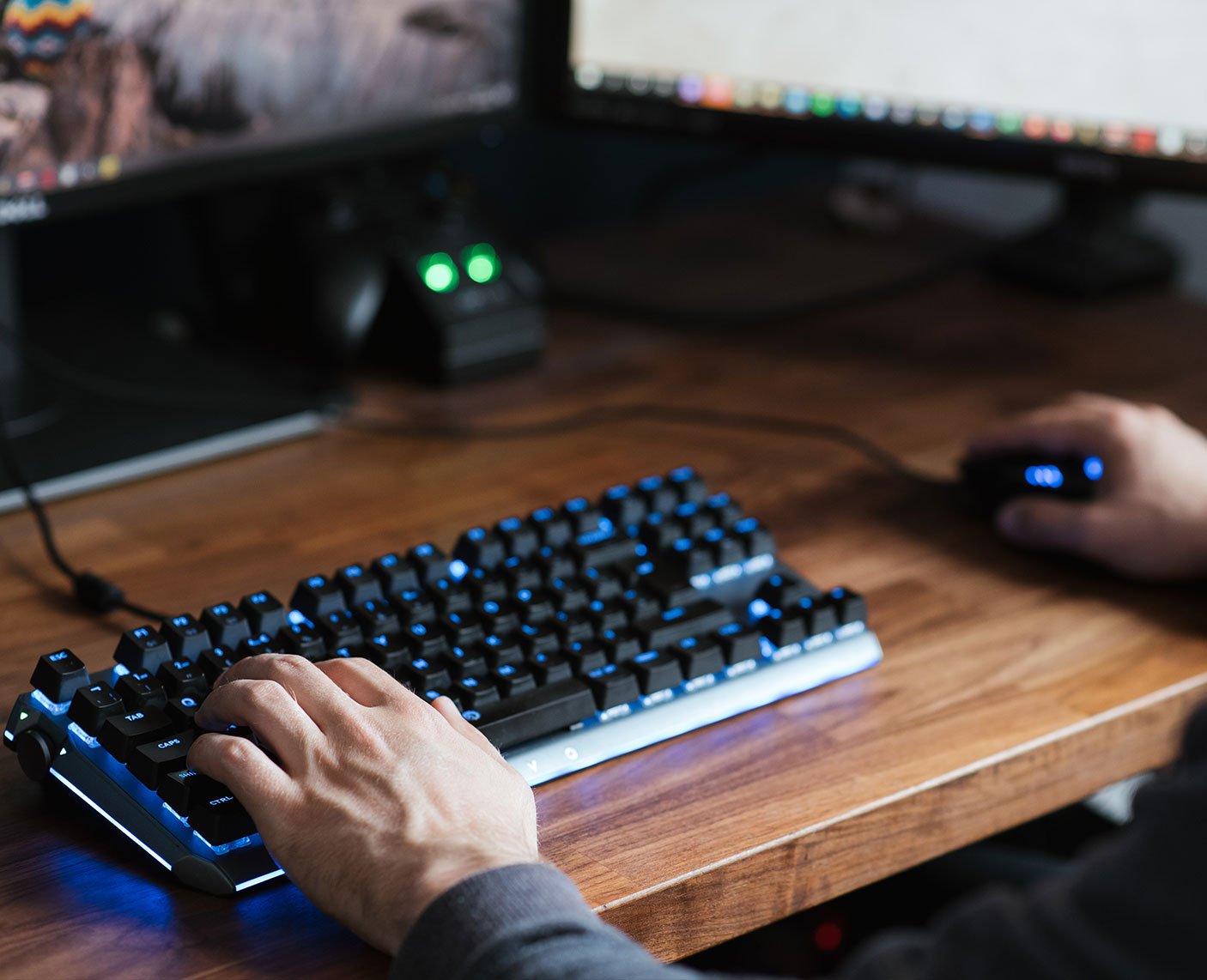 Person Working on Computer Person Working on Computer
